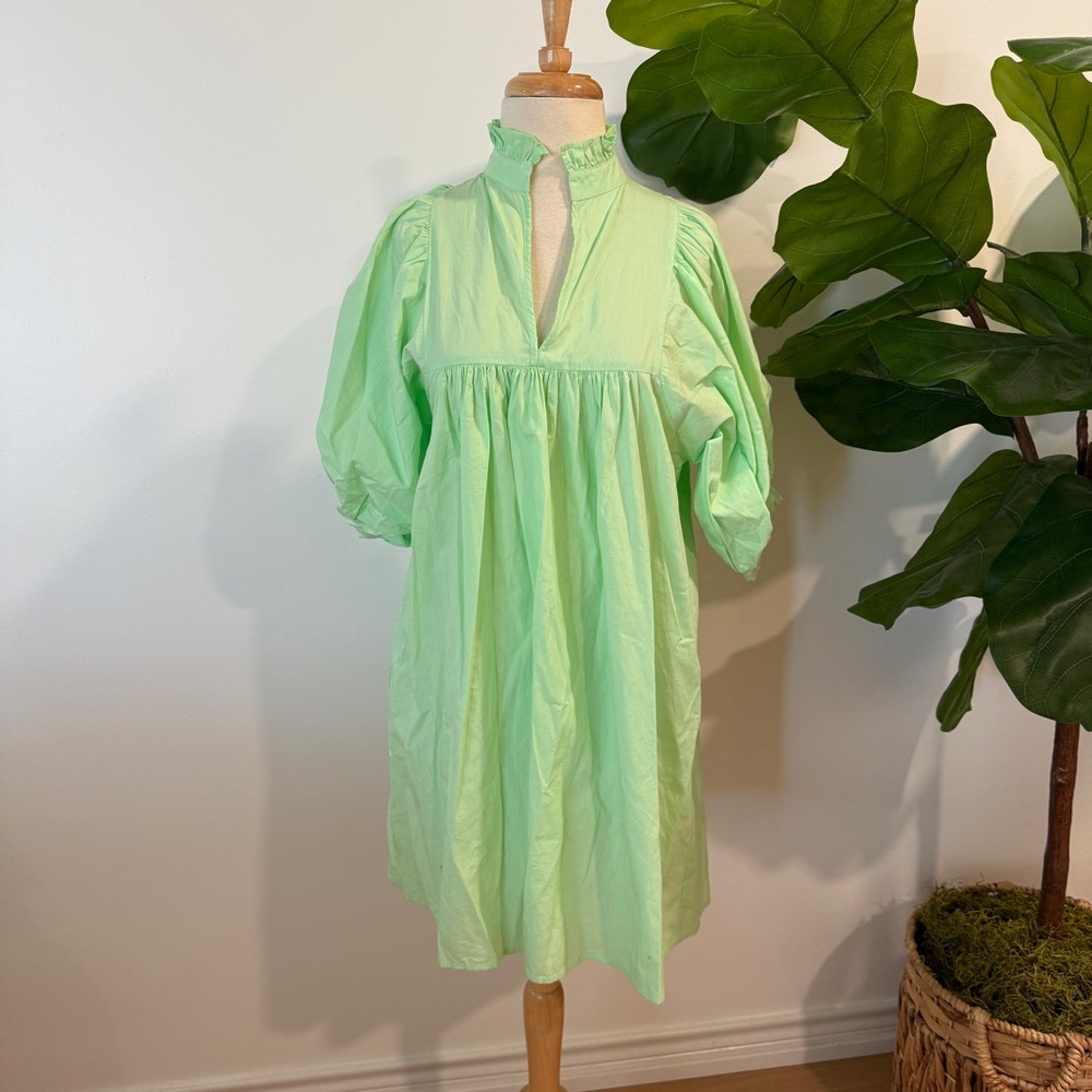 Never A Wallflower || High Neck Dress Mint Poplin